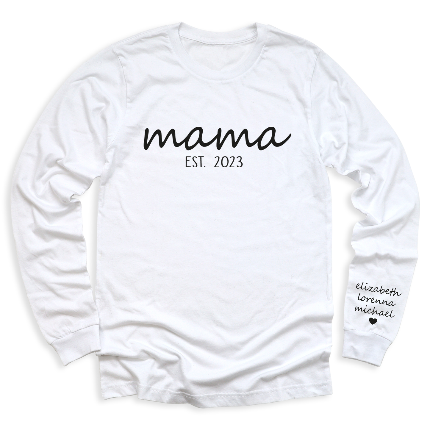 Mama Est Since T-Shirt with Kid's Names