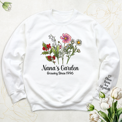 Nana's Garden Shirt| KIDS NAMES AND BIRTH MONTHS MUST BE WRITTEN