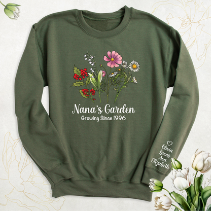 Nana's Garden Shirt| KIDS NAMES AND BIRTH MONTHS MUST BE WRITTEN