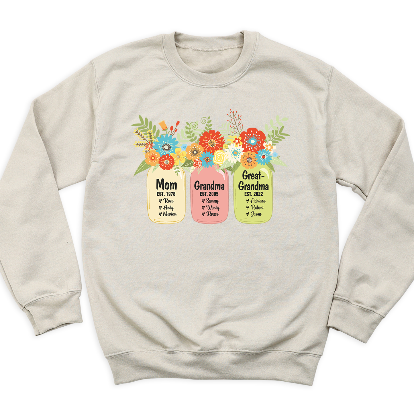 Custom Mom Grandma Greatgrandma T-Shirt