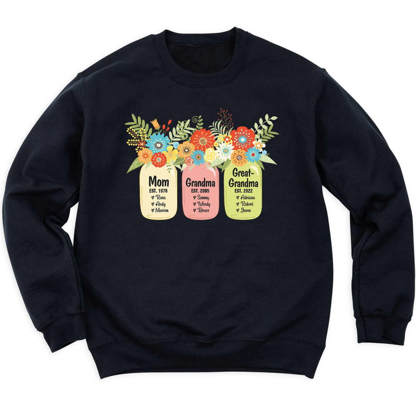 Custom Mom Grandma Greatgrandma T-Shirt