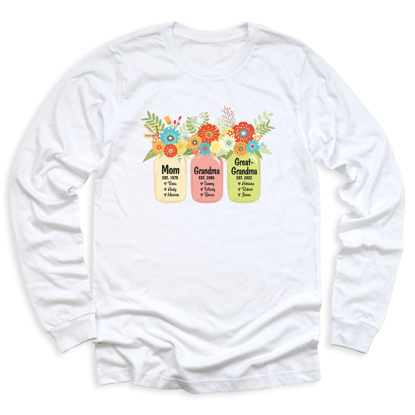 Custom Mom Grandma Greatgrandma T-Shirt