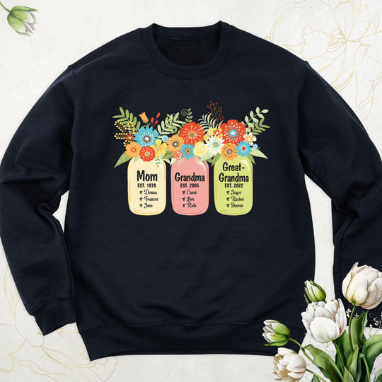 Personalized Grandma Shirts With Grandkids Names| Please Specify CUSTOM TEXT