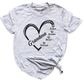 Grandma Heart T-Shirt with Grandchild's Names