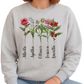 Personalized Birth Flower Mom Sweatshirt – Custom Mama Garden