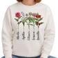 Personalized Birth Flower Mom Sweatshirt – Custom Mama Garden