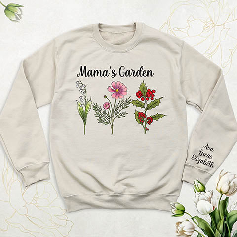 Mama's Garden Tees | Please Specify CUSTOM TEXT on the arm