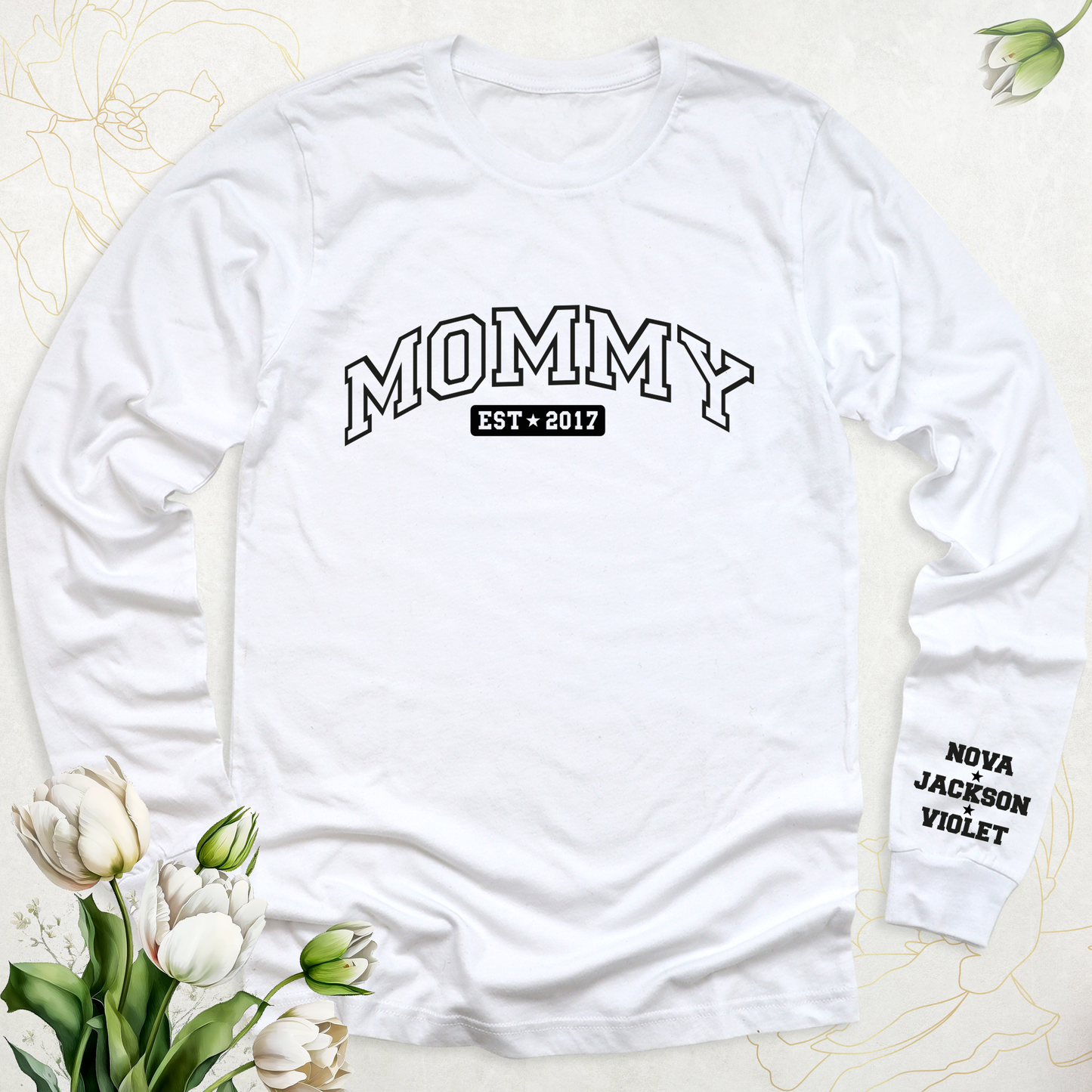 Custom Mother's Day Shirt | KIDS NAMES MUST BE WRITTEN