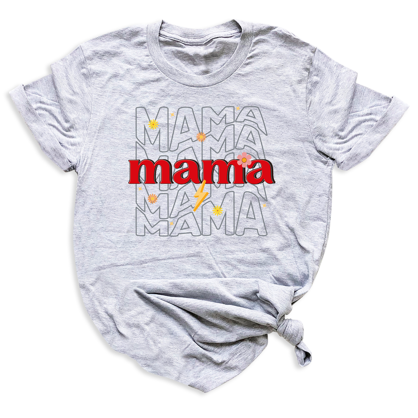 Floral Lightinnig Mama T-Shirt