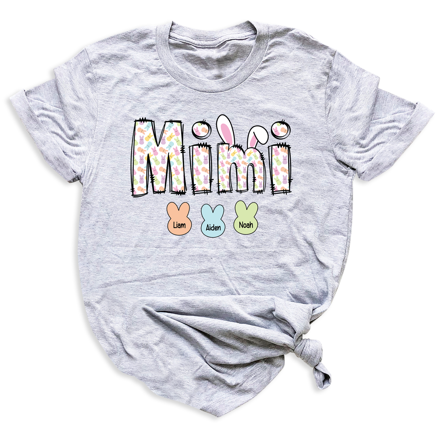 Custom Rabbit Mimi Gigi Nana T-Shirt with Kid's Name on