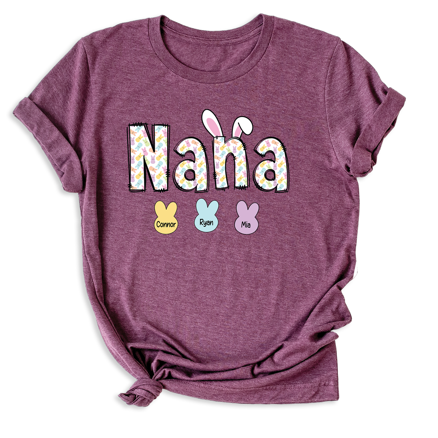 Custom Rabbit  Nana Mimi Gigi  T-Shirt with Kid's Name on