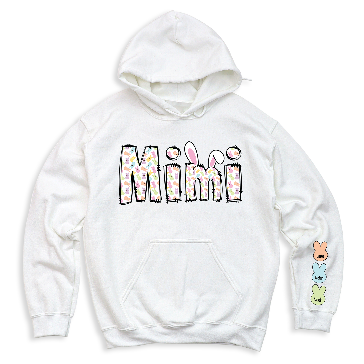 Custom Rabbit Mimi Sweatshirt with Kid's Name on Sleeve