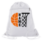 Custom Basketball Cinch Bag with Name – Personalized Sports Drawstring Backpack