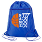 Custom Basketball Cinch Bag with Name – Personalized Sports Drawstring Backpack
