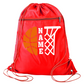Custom Basketball Cinch Bag with Name – Personalized Sports Drawstring Backpack