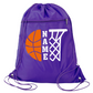Custom Basketball Cinch Bag with Name – Personalized Sports Drawstring Backpack