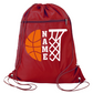 Custom Basketball Cinch Bag with Name – Personalized Sports Drawstring Backpack