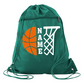 Custom Basketball Cinch Bag with Name – Personalized Sports Drawstring Backpack