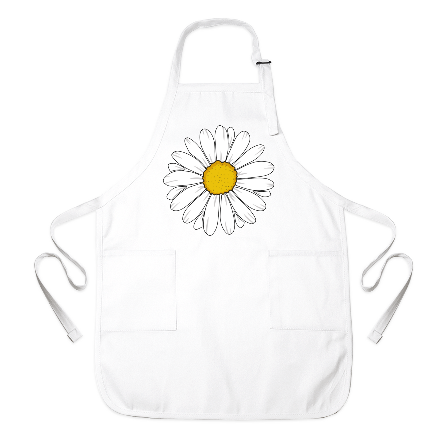 Floral Kitchen Apron with Daisy Print – Stylish Chef & Baking Apron for Women