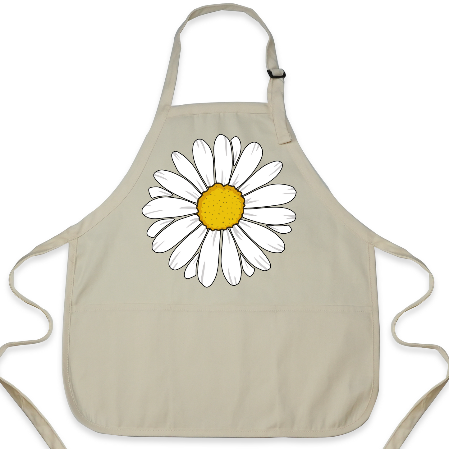 Floral Kitchen Apron with Daisy Print – Stylish Chef & Baking Apron for Women