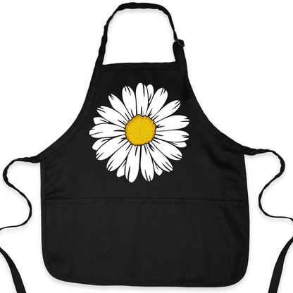 Floral Kitchen Apron with Daisy Print – Stylish Chef & Baking Apron for Women
