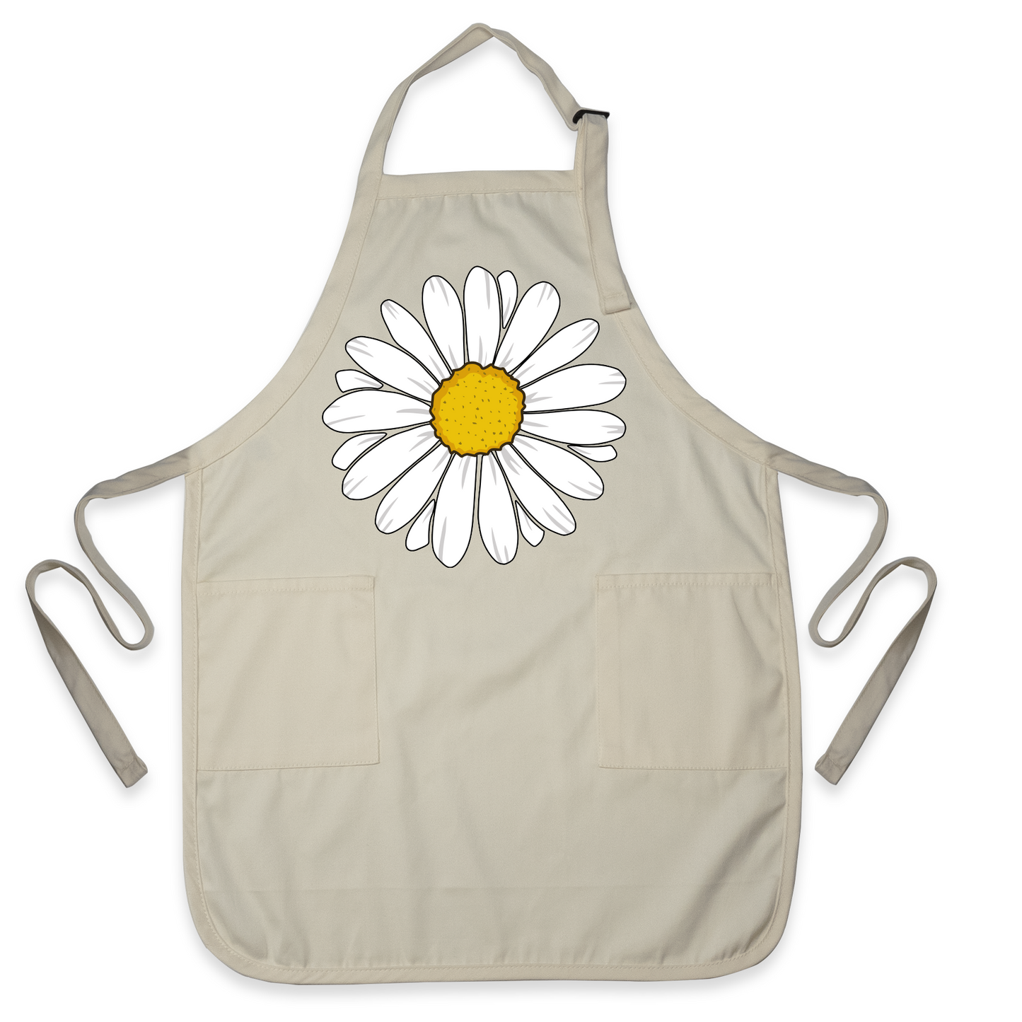 Floral Kitchen Apron with Daisy Print – Stylish Chef & Baking Apron for Women