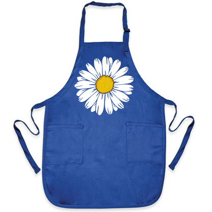 Floral Kitchen Apron with Daisy Print – Stylish Chef & Baking Apron for Women