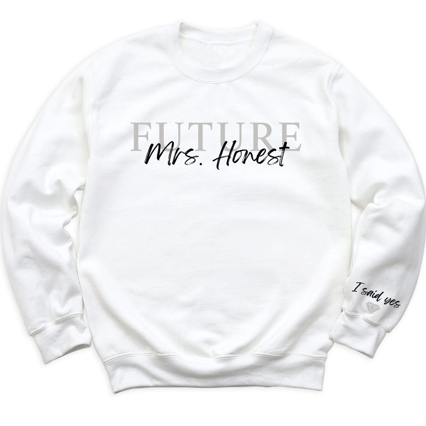 Custom Future Mrs Sweatshirt, Personalized Engagement Gift for Bride