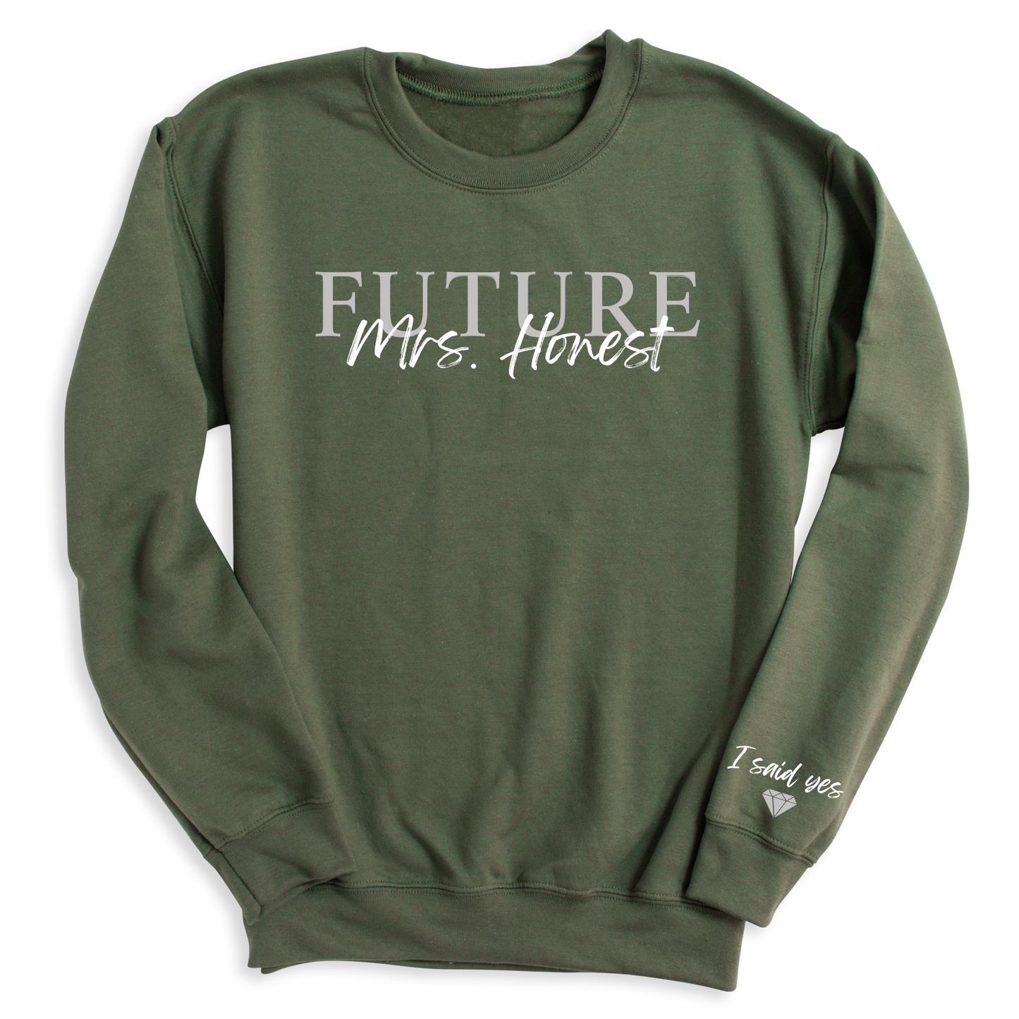 Custom Future Mrs Sweatshirt, Personalized Engagement Gift for Bride