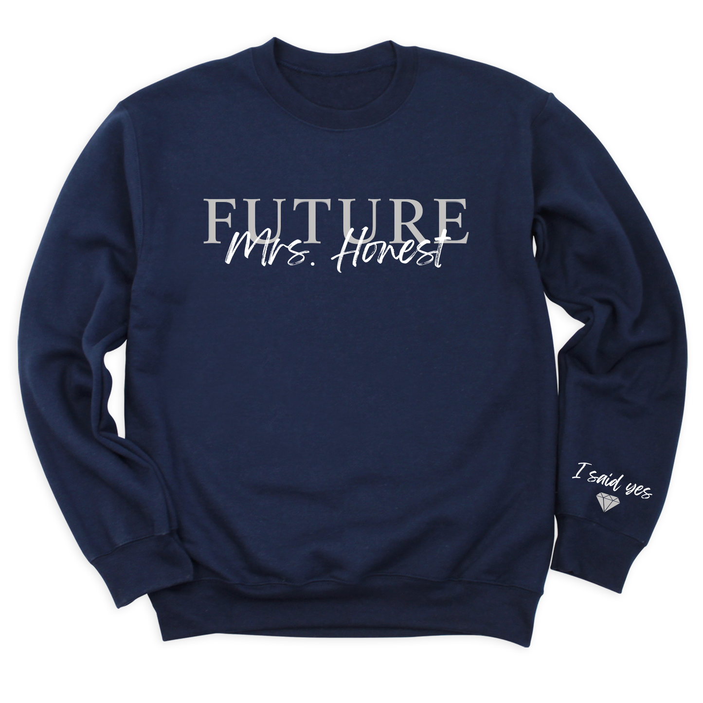 Custom Future Mrs Sweatshirt, Personalized Engagement Gift for Bride