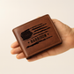 Personalized American Flag Leather Wallet RFID