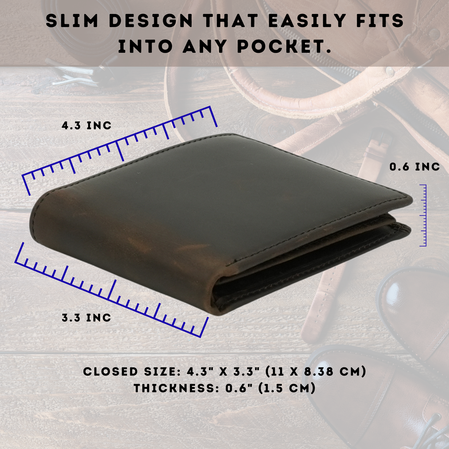 Personalized RFID Leather Wallet for Men – Engraved Gift