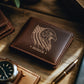 Personalized American Flag Leather Wallet RFID