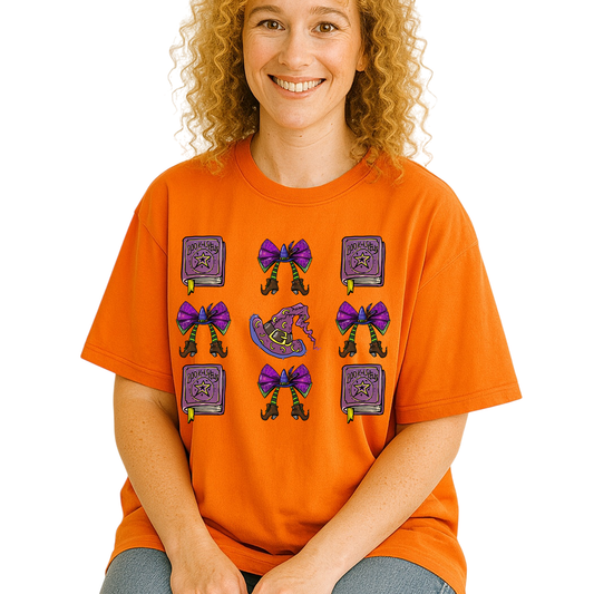 Halloween Witch Hat Shirt – Coquette Bow Tee, Spooky Season Outfit for Women
