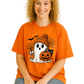 Halloween Ghost and Drink T-Shirt – Pumpkin & Spooky Season Tee