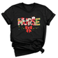 Christmas Nurse Shirt – Nursing Santa Hat Tee, Cute Xmas Bow Top, Nurse Appreciation Holiday Gift