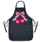 Coquette Pink Bow Cherry Apron – Cute Baking & Cooking Apron for Women, Valentine & Mother’s Day Gift