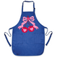 Coquette Pink Bow Cherry Apron – Cute Baking & Cooking Apron for Women, Valentine & Mother’s Day Gift