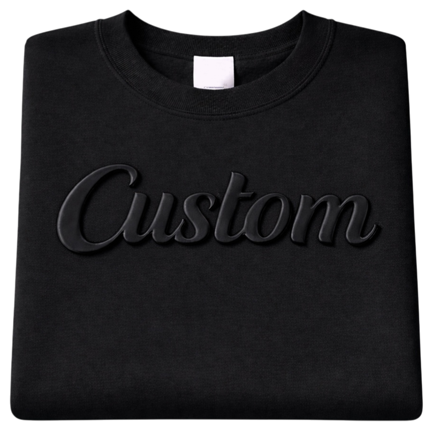 Custom Embossed Puff Print Sweatshirt – 3D Raised Text Sweater
