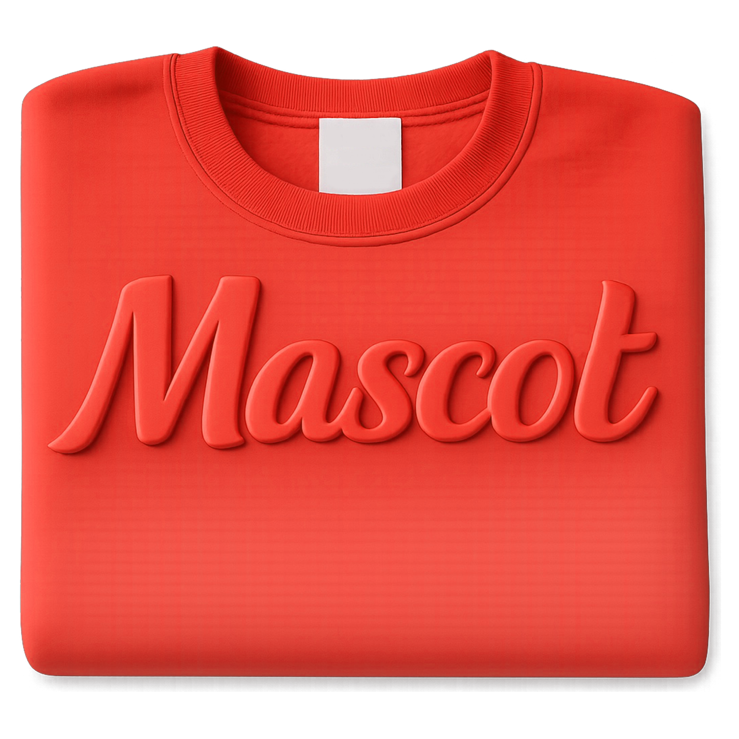 Custom Team Name Embossed Puff Sweatshirt – 3D Raised Text Mascot Sweater