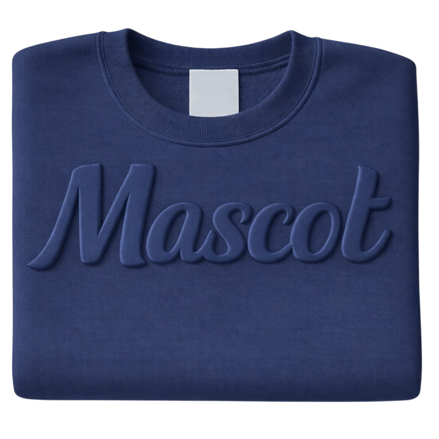 Custom Team Name Embossed Puff Sweatshirt – 3D Raised Text Mascot Sweater