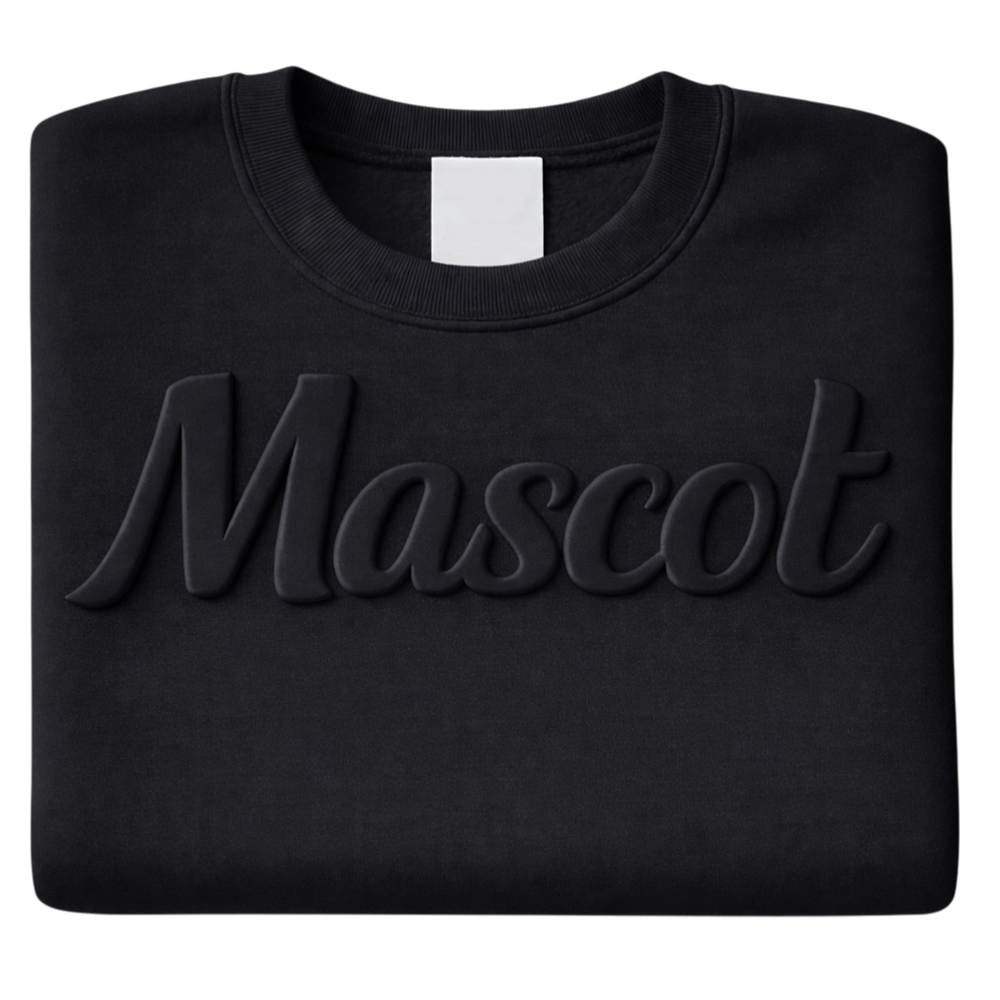 Custom Team Name Embossed Puff Sweatshirt – 3D Raised Text Mascot Sweater