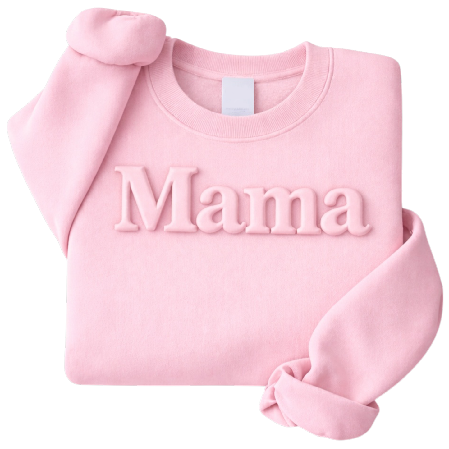 Custom Mama Embossed Puff Sweatshirt – 3D Raised Text Mommy Sweater