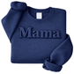 Custom Mama Embossed Puff Sweatshirt – 3D Raised Text Mommy Sweater