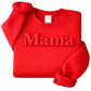 Custom Mama Embossed Puff Sweatshirt – 3D Raised Text Mommy Sweater