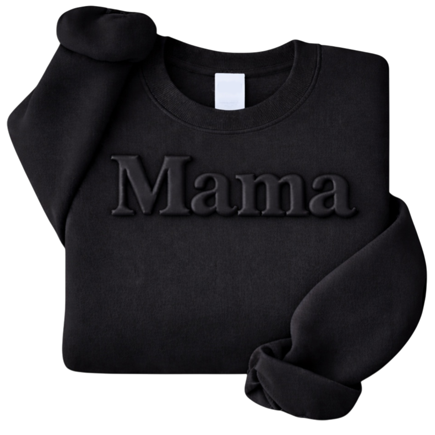 Custom Mama Embossed Puff Sweatshirt – 3D Raised Text Mommy Sweater