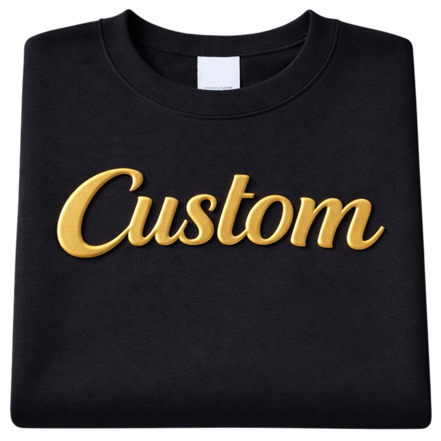 Custom Embossed Puff Print Sweatshirt – 3D Raised Text Sweater
