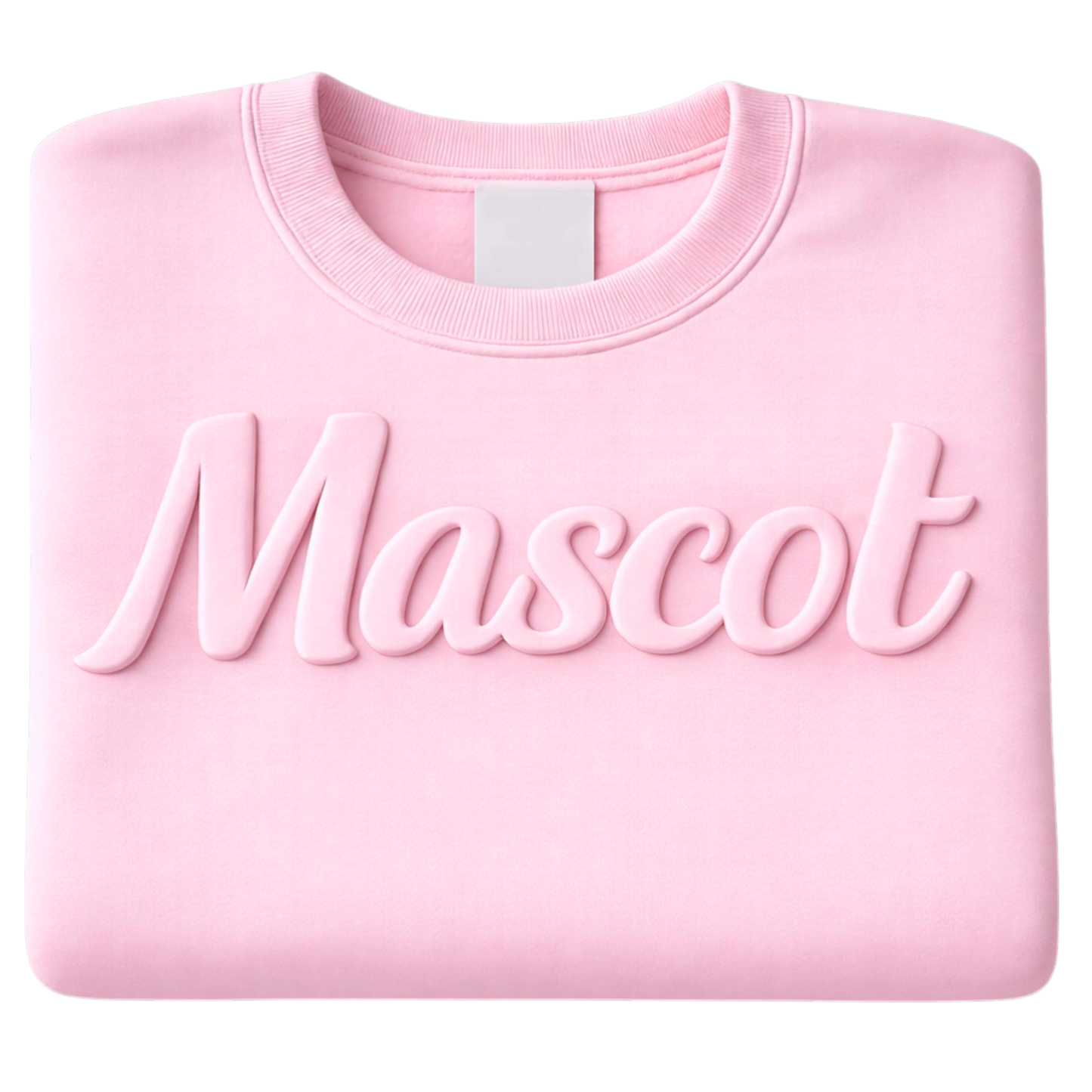 Custom Team Name Embossed Puff Sweatshirt – 3D Raised Text Mascot Sweater