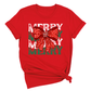 Merry Christmas Bow Shirt – Cute Coquette Holiday Tee for Women & Girls, Festive Family Xmas Top