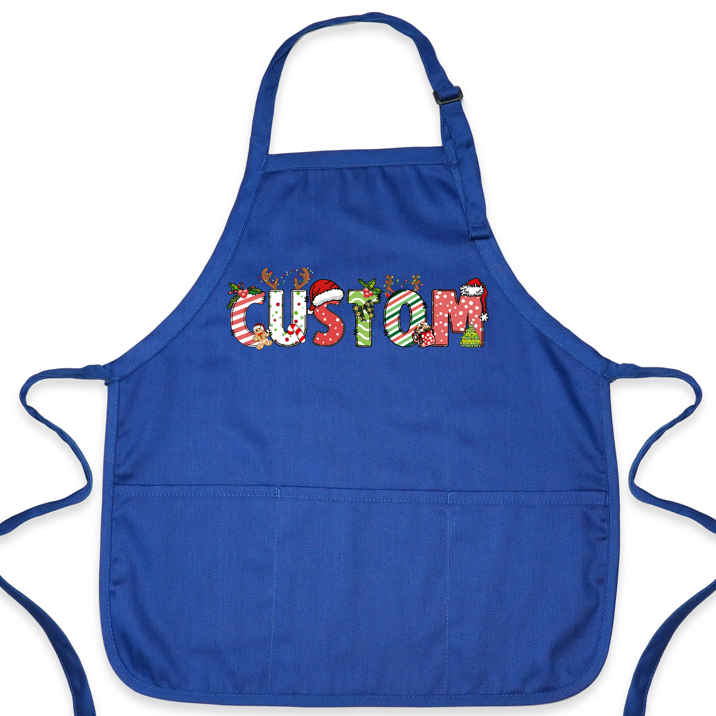 Custom Name Funny Christmas Apron – Personalized Family Kitchen Apron Gift